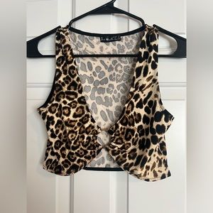 Cheetah Print Going Out Crop Top